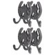 thumbnail image 4 of 4pcs Iron Wall Hook Double-Hanger Wall Hook Vintage Iron Horseshoe Molding Hooks, 4 of 4