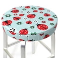 thumbnail image 3 of Gukieu Ladybugs And Flowers 1 Print Round Chair Cover, Dust-proof and Non-slip Bar Chair Protective Cover, Suitable for Bars, Restaurants, Offices-14 inch, 3 of 7