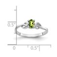 thumbnail image 2 of Real 14kt White Gold 5x3mm Oval Peridot Ring Size: 6; for Adults and Teens; for Women and Men, 2 of 2