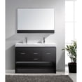 thumbnail image 2 of Gloria 48" Double Bath Vanity in Gray with White Ceramic Top and Integrated Square Sinks with Matching Mirror, 2 of 3