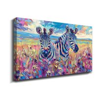 Zebra Canvas Art Zebras Wall Decor Canvas Wall Art For Livingroom Bedroom Office