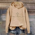 thumbnail image 2 of VBTAPA Womens Christian Hoodies Jesus Cross Graphic Hooded Sweatshirt Religious Faith Pullover Hoodie for Women Casual Streetwear Tops Khaki S, 2 of 4