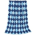 thumbnail image 2 of Pofeuu Blue Squares Print Ultra-Soft Micro Fleece Blanket,for Bed Or Sofa,All Season Throw Blankets Flannel Blanket-40"x30", 2 of 7