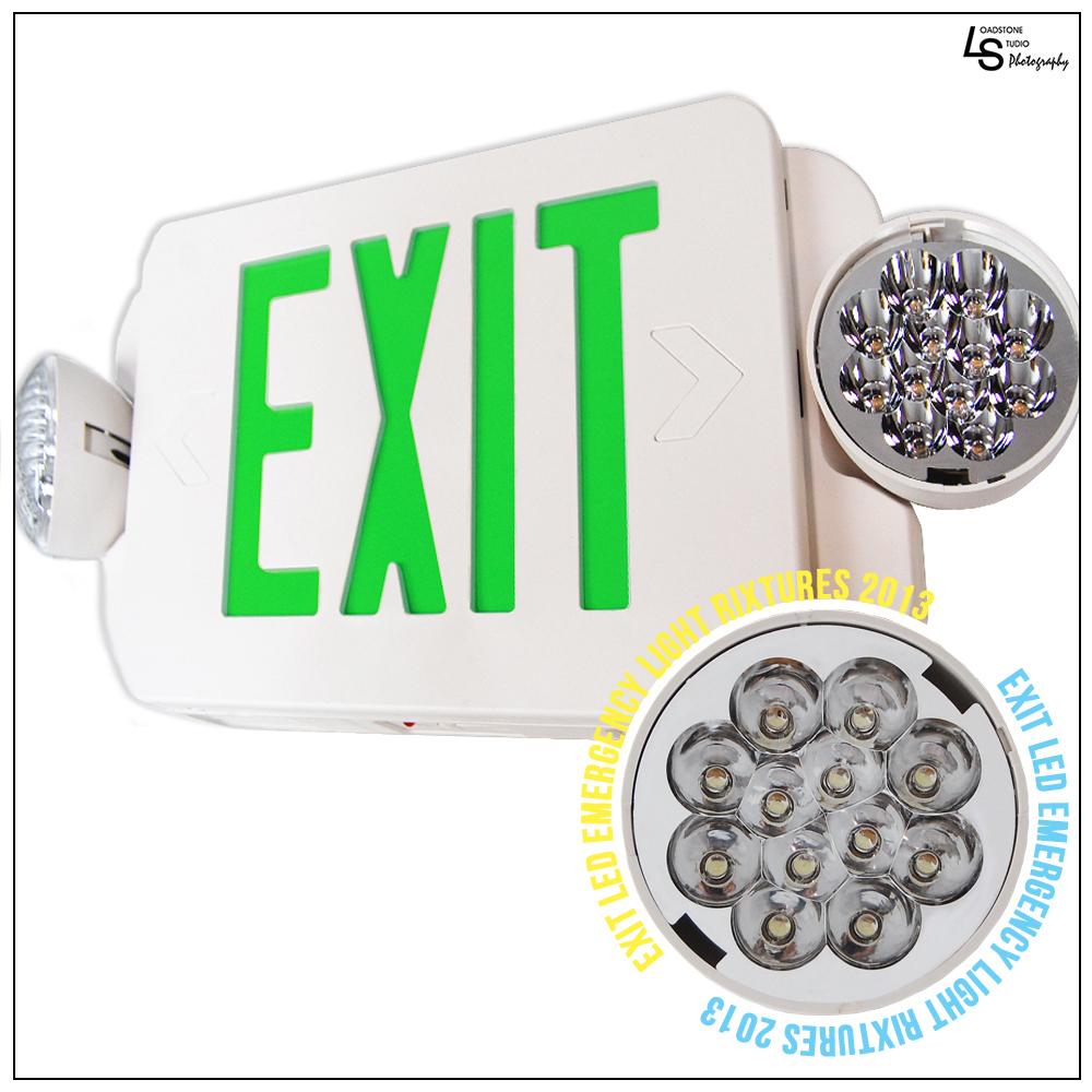 eToplighting 2 Packs of LED Green Exit Lighting sign Emergency Light