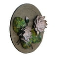 thumbnail image 3 of Farmhouse Style Round Wall Art With Rope And Metal Flowers | 18" Circular Wall Panel | Shabby Boho Chic Wall Hanging | Ranch Rustic Decor, 3 of 5