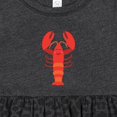 thumbnail image 4 of Inktastic Lobster Distressed Ocean Creature Girls Baby Dress, 4 of 5