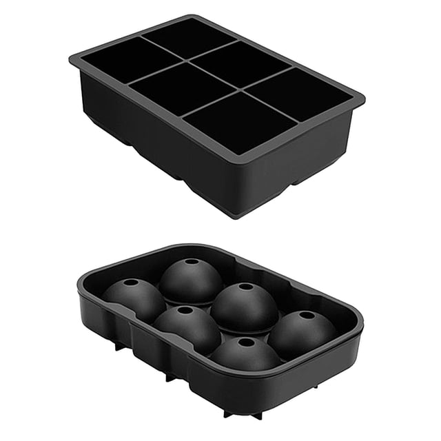 Leutsin Moule à Glaçons en Silicone 2 Pcs Bar Pudding Gelée Chocolat 6 Glaçons