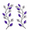 Purple Leaves, variant on Purple Leaves 2 Set Metal Tree Leaf Wall Art 16.89 x 7.64 x 1.26 in