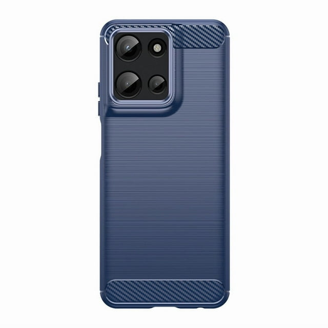 PANDACO Navy Brushed Metal Case for Motorola Moto G 2025