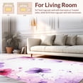 thumbnail image 2 of ODIKA 6'x9' Machine Washable Non-Slip Area Rug, Artistic Painted Petals Composition High Traffic Rug, Purple, 282935, 2 of 7