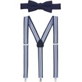 thumbnail image 1 of GHSDFBB Holdu2019Em 1" Teens & Men Suspender and Bow Tie Set EXTRA STURDY POLISHED CLIPS, Pre-tied Bow Tie, Perfect for Tuxedo, 1 of 5