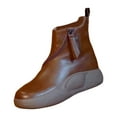 thumbnail image 4 of Cómodas botas cortas de otoño, botas de mujer, botines, botas informales, accesorios de disfraz, botines impermeables para mujeres, niñas, regalos 8 Marrón, 4 of 10