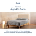 thumbnail image 2 of Juego de Sábanas de Algodón tipo Satín Luuna, Sábanas de Cama Frescas y Resistentes, King Size gris King Size, 2 of 8