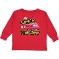 thumbnail image 3 of Inktastic My Auntie is a Firefighter with Fire Truck Boys or Girls Long Sleeve Toddler T-Shirt, 3 of 5