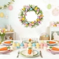 thumbnail image 4 of Cadancy Easter Wreath for Front Door Artificial Wildflower Garland with SpeckLED Eggs Spring Wall Hanging Ornament Farmhouse Porch Entryway Home Indoor Outdoor Holiday Decor(B), 4 of 6