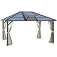 thumbnail image 2 of Outsunny 12' x 14' Hardtop Gazebo, Aluminum Frame and Polycarbonate Roof, 2 of 9