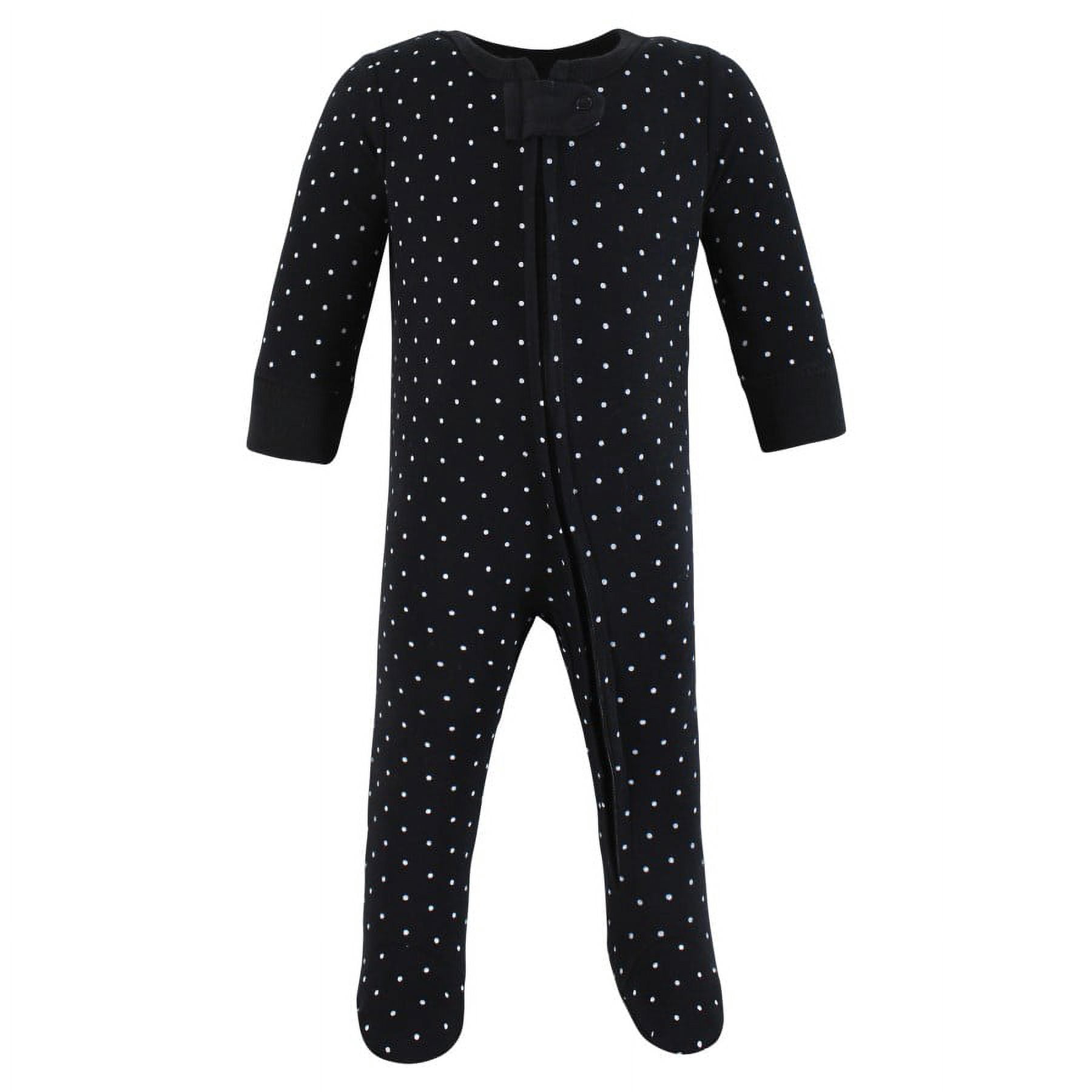 Hudson Baby Infant Girl Cotton Sleep and Play, Bonjour, 3-6 Months