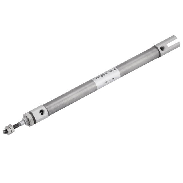 Cilindro de doble acción, CDJ2D10-100-B Cilindro de aire de 10 mm de diámetro y 100 mm Cilindro de aire de acero inoxidable Meticulosamente diseñado