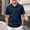 Navy, variant on 2026 New Boys Breeze Polo Shirts Short Sleeve V-Neck Textured Knitted Shirts Lightweight Hollow Out Casual Tops(White,13-14 Years)