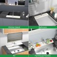 thumbnail image 4 of czcpp-Toovem Kitchen Faucet Mat, Sink Splash Guard Behind Faucet 24 x 5.5 Inch, Faucet Handle Drip Catcher Tray, Longer Silicone Sink Faucet Mat, Dish Soap Sponge Holder for Bathroom, Farmhouse & Rv,, 4 of 4