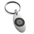 thumbnail image 1 of Stainless Steel Sakakibara Samurai Crest Engraved Small Oval Charm Keychain Keyring, 1 of 1