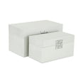 thumbnail image 5 of Galena Set of 2 Double Happiness Shagreen Boxes - White Silver, 5 of 9