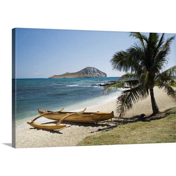 Great BIG Canvas "Hawaii, Oahu, East Shore Rabbit Island And Koa