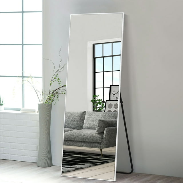 homeroots Lit & Bain 397371 Miroir Blanc avec Support Noir