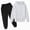 T078-White, variant on Zuwimk Boys And Girls 2-Piece Hoodie Jogger Set, Athletic Outfits Elastic Waistband, Big Boy Girls Toddler Activewear(T078-Grey)