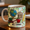 Black, variant on Mug Stained Glass Social Studies Mosaic Ceramic Coffee Cup for Teachers