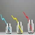 thumbnail image 5 of Clearance! Boovnll 500Pcs Plastic Straws, 10" High Flexible Colorful Bendy Food Grade Straws Disposable for Home, Party, Restaurant, Milk, Cocktail, Drinks, Coffee, Straws, 5 of 9