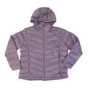 Eddie Bauer Women's Zip Up Microlight Quilted Down Packable Hooded Jacket (Mauve, XXL)