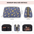 thumbnail image 2 of blue Light Bulb Pattern Makeup Bag, Large Capacity Travel Cosmetic Bag for Women Girls- Travel Toiletry Bag Leather Portable Waterproof Makeup Case Organizer with Handle, 2 of 4