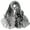 Black+white, variant on Floral Print Chiffon Scarf - Womens Fashion Scarfs Lightweight Head Scarf Sunscreen Scarves Shawls Wrap