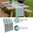 thumbnail image 5 of Turquoise Stripes Table Runner - 70 Inch Long, Kitchen Dining Table Runner Dresser Scarves, Modern Minimalist Horizontal Lines Farmhouse Decor for Coffee Tables Wedding Party Banquet, 5 of 8