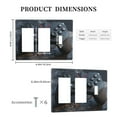 thumbnail image 3 of Game Capture Switch Cover Decorative Wall Plate 3-Gang 2-Decor 1-Toggle Standard Size, 3 of 5