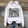 thumbnail image 2 of WEAIXIMIUNG Robe Chandail en Molleton Surdimensionnée Taille Zip Tendance Automne et Hiver pour Femmes Sweat à Capuche Imprimé Lettre Sweat à Capuche Sport Manches Longues, 2 of 3