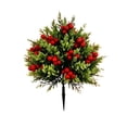 thumbnail image 1 of HWRETIE Artificial topiary Tree with Red Berries,Outdoor Faux Plant with Ground Stakes for Porch,Garden,Patio Holiday Décor, 1 of 8