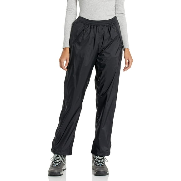 Marmot PreCip Women's Lightweight Waterproof Full-Zip Pant, Jet Black, Medium