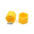 thumbnail image 2 of Unique Bargains 20 Pcs 17 x 19mm Couvercles de Moyeu de Roue de Voiture Jaune, 2 of 2