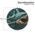 thumbnail image 2 of Kdxio Abstract Geometric Shark Funny Coasters,4 Pcs Leather Coasters,Housewarming Gifts,Protect Furniture from Water Marks Scratch and Damage, 2 of 6