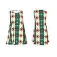 thumbnail image 7 of KLL Christmas Snowflakes Plaid Pattern Womens Summer Dresses 2025,Loose Round Neck Sleeveless Sundresses Tank Dresses with Pockets, 7 of 7