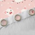 thumbnail image 5 of Feelyou Kawaii Pink Pig Black Out Curtains for Kids, Cute Farm Animal Curtains Pack of 2 (42x63 Each), Cartoon Stars Print Bedroom Curtains, Blackout Curtains Bedroom Decor, 5 of 7
