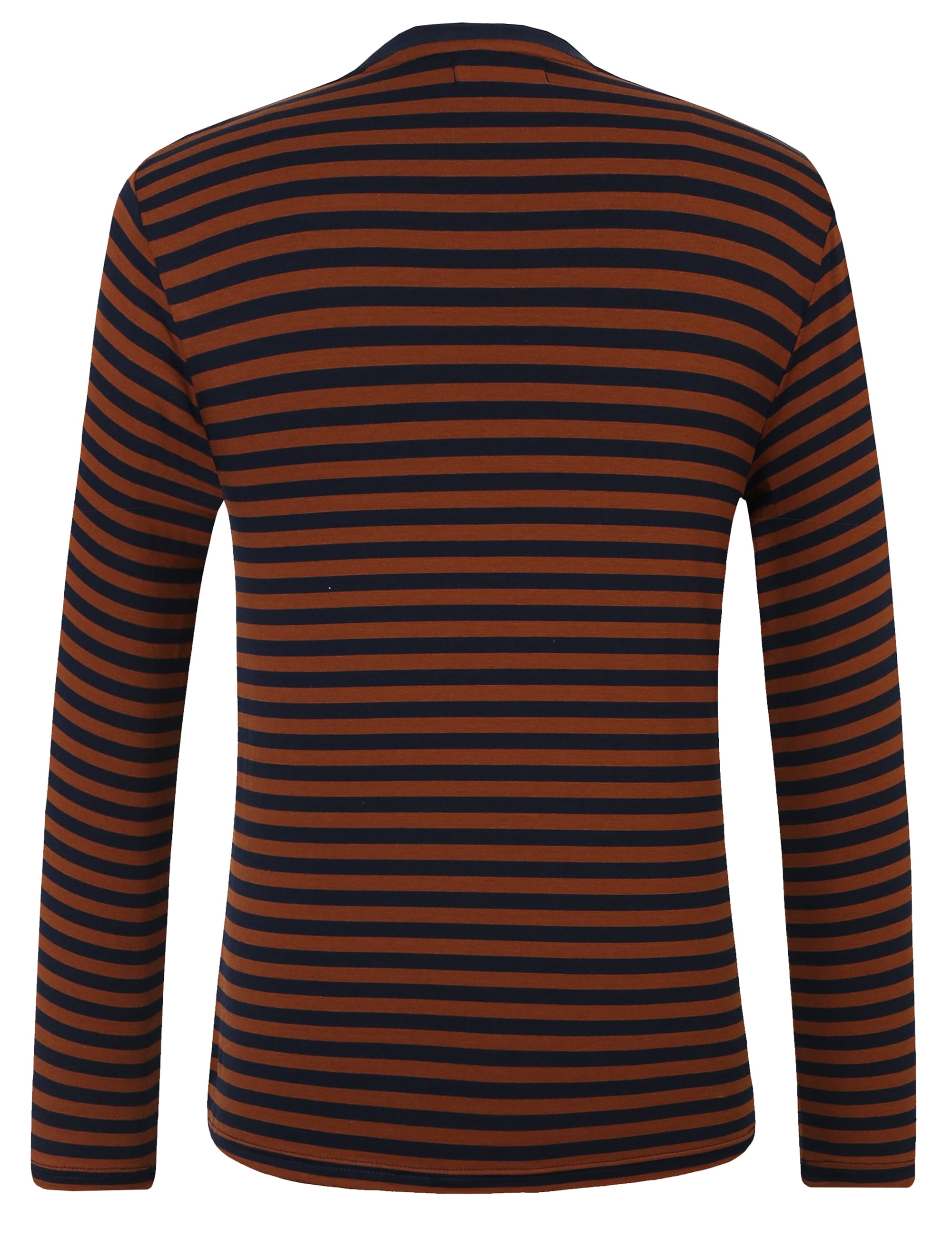 SSLR Men's Long Sleeve Striped Shirts Casual Crewneck T