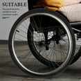 thumbnail image 1 of HAMPPLIES Wheelchair Rear Wheel Punctureproof PU Black 1Set for Various Terrains, 1 of 8