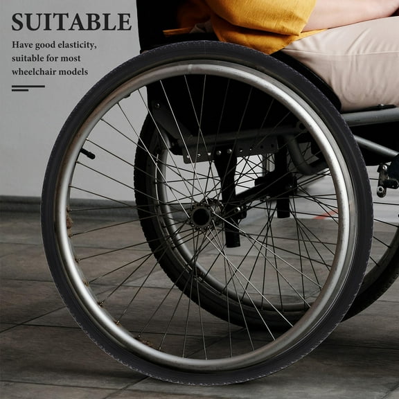 FRCOLOR Wheelchair Rear Tire Replacement Wheelchair Replace Wheel Replacement Tire Wheel Chair Tire Pu Replacement Tire Wheelchair Replacement Wheel