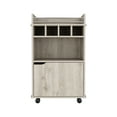 thumbnail image 2 of Modern Bar Cart With 4 - 2 Open Shelves, Cabinet Included Cart: Entertaining Essential, 2 of 3