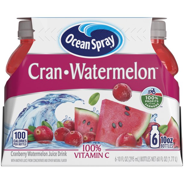 Ocean Spray CranWatermelon Juice Drink, 10 fl oz, 6 count