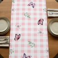 thumbnail image 5 of Table Runners 70 Inches Long Dress Scarves, Tulips Spring Floral Farmhouse Coffee/Dining/Kitchen Table Decor, Holiday Table Runner, Pink Plaid Flowers Butterfly Pastoral 13x70 Inch, 5 of 9