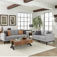 thumbnail image 2 of Apperson 2-piece Upholstered Track Arm Sofa Set Light Grey, 2 of 13